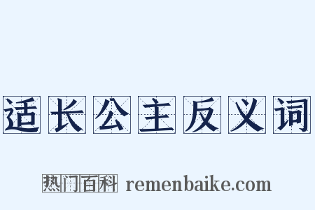 适长公主反义词是什么意思的图片